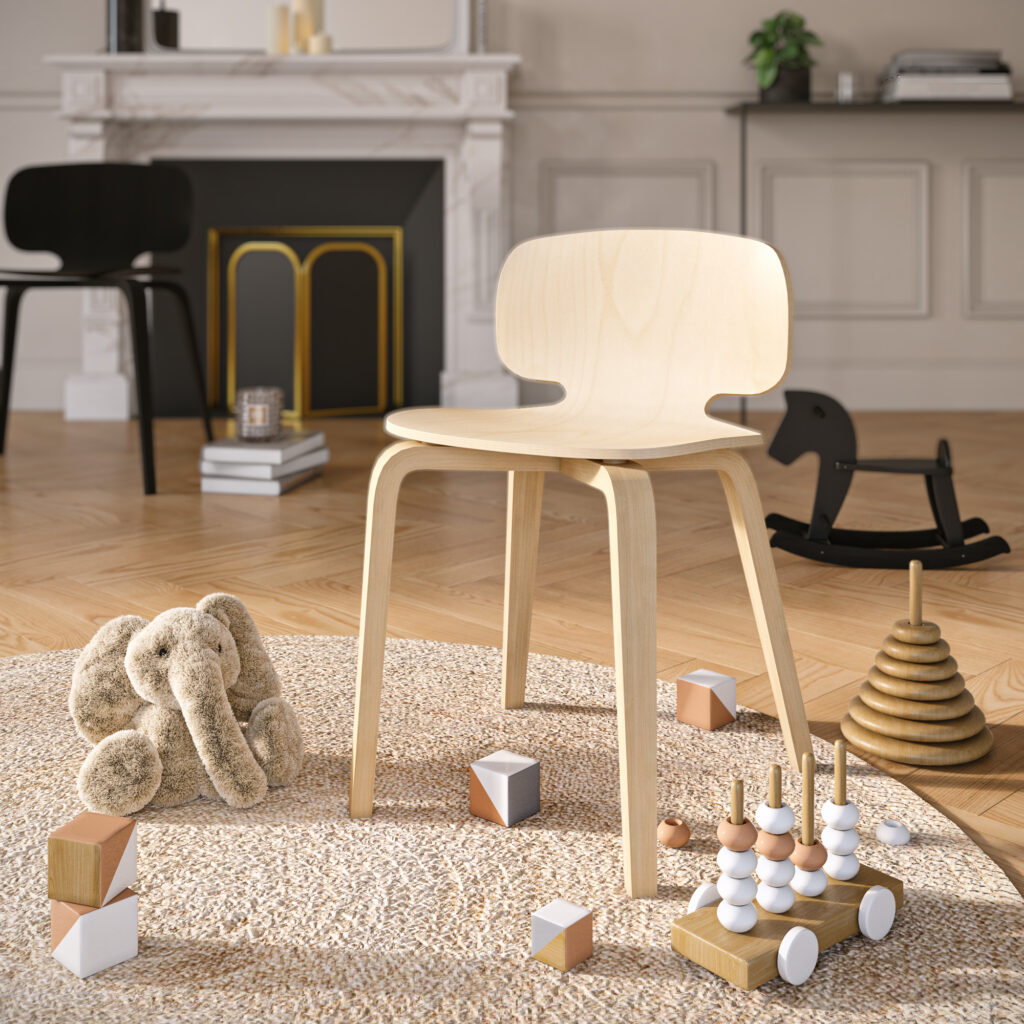 La chaise “mini H10”, idéale pour la rentrée des plus petits. 