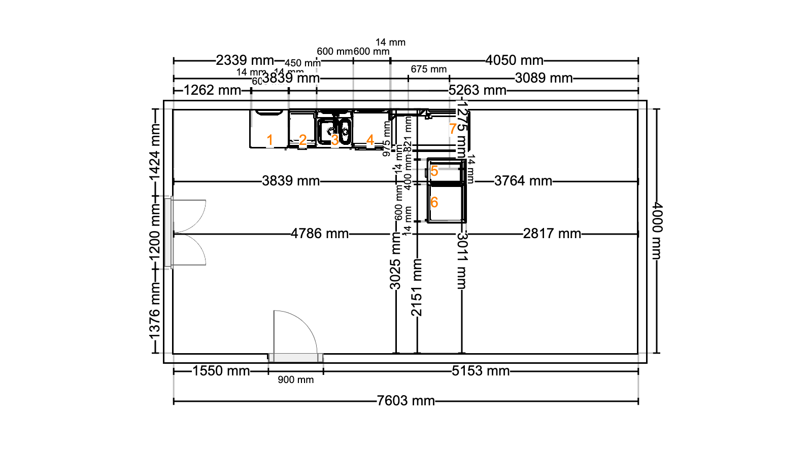 plan de cuisine architecte