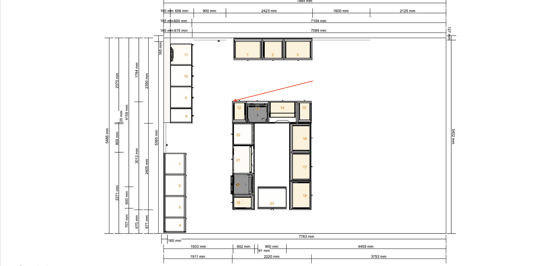 Plan de rénovation de cuisine