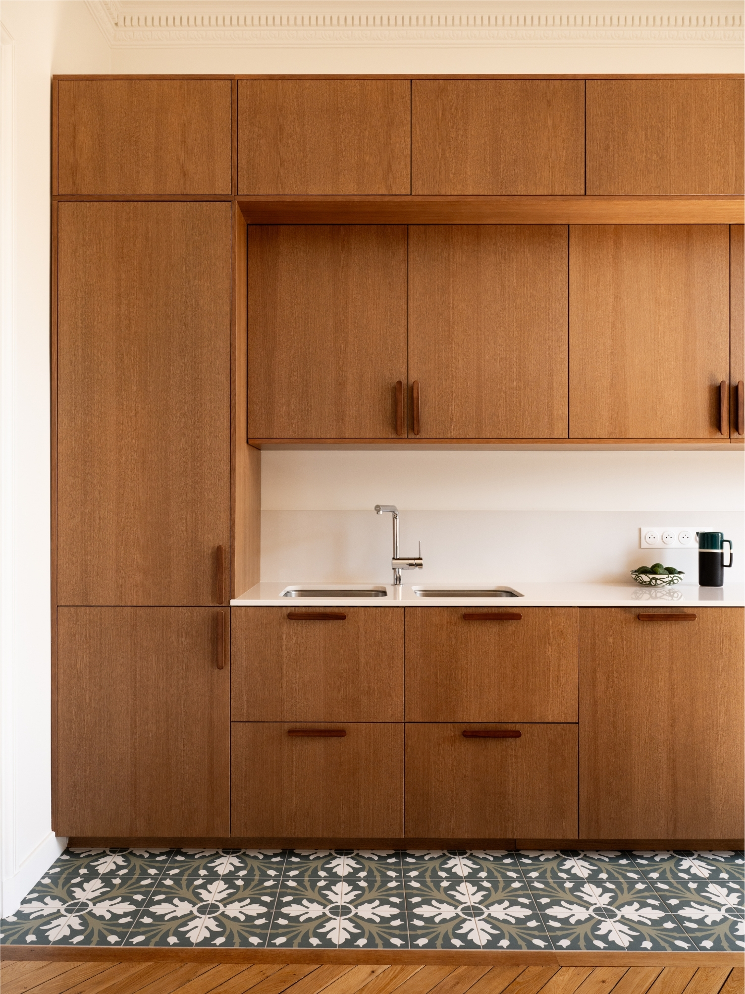 Cuisine IKEA en noyer lisse bocklip