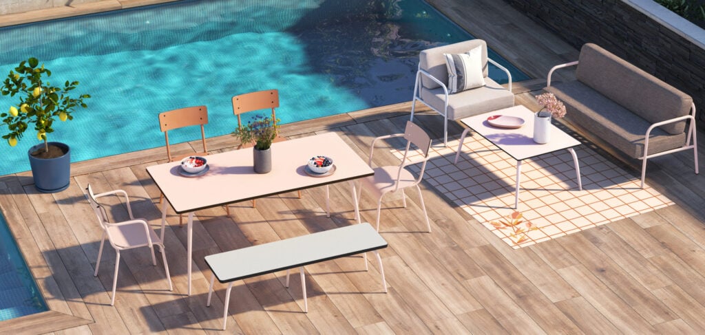 LES GAMBETTES : Le mobilier design et coloré qui remet au goût la matière phare des années 50 : le formica