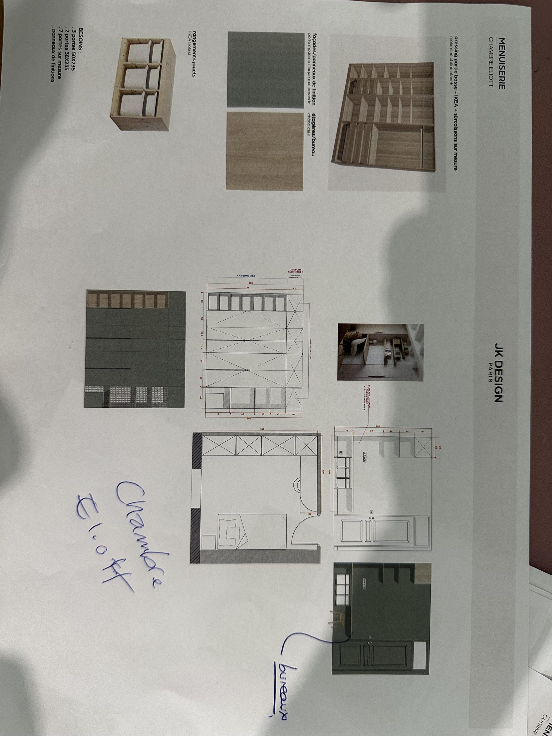 plan-dressing-bureau-ikea-façades-moderne-bois-lisse-chene-naturel-bocklip