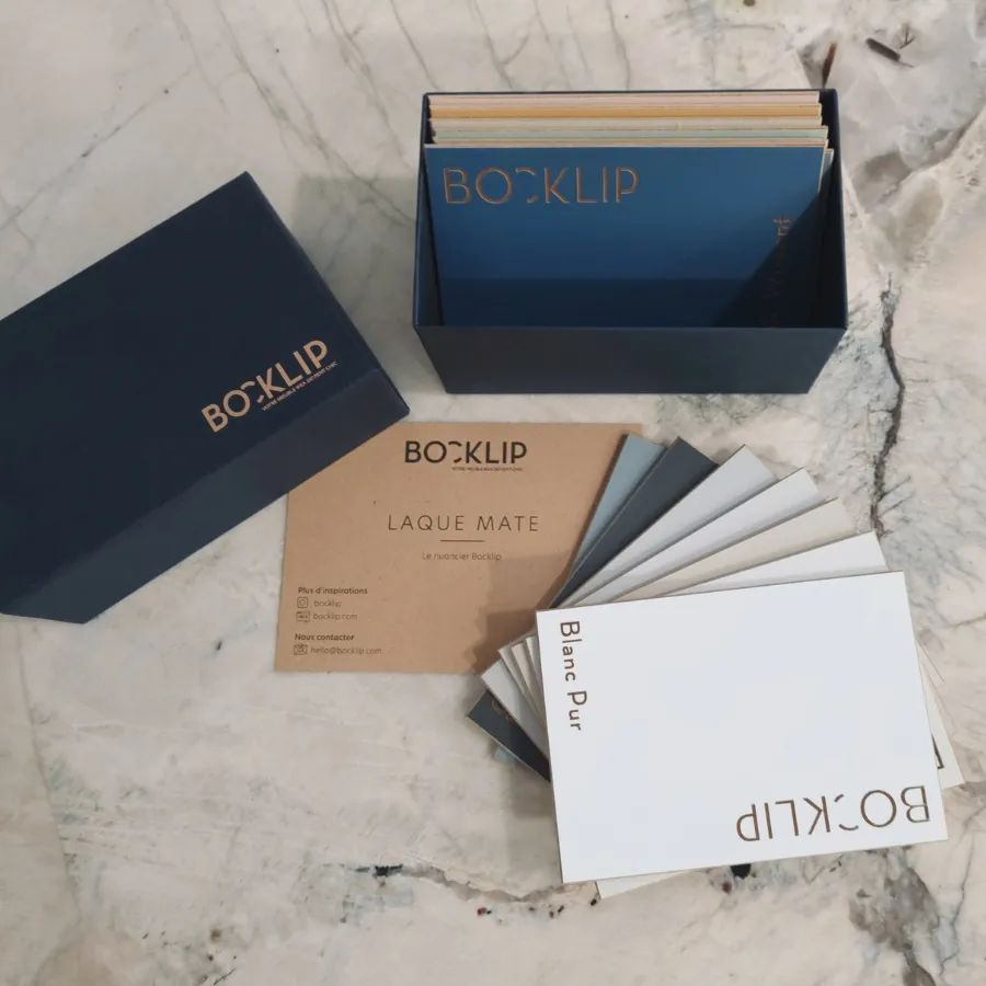 Box échantillons Laque mate nuancier Bocklip