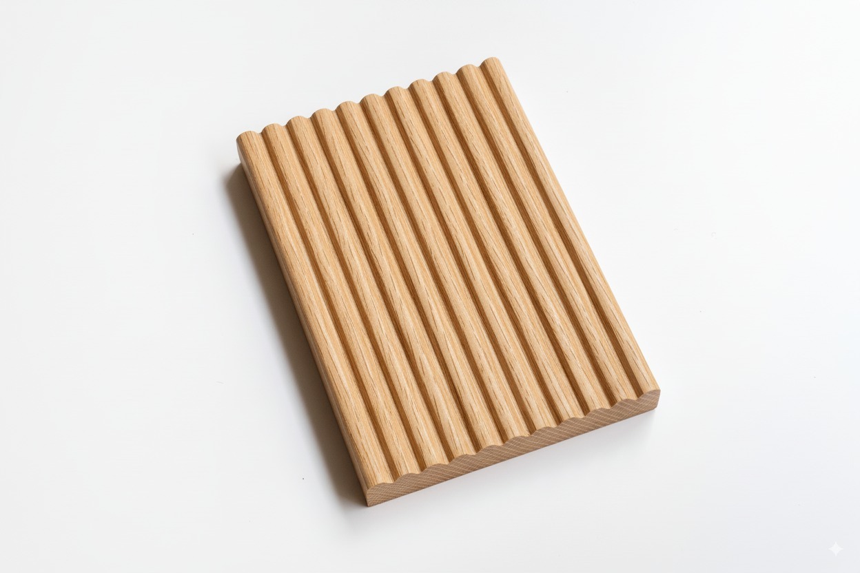 Pleated Natural Oak Sample